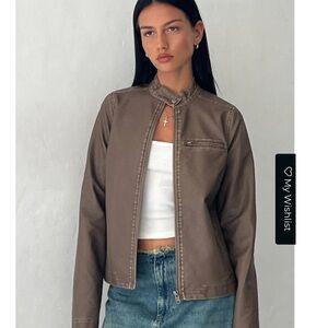 Motel rocks Mildred Distressed Biker Jacket